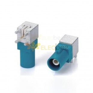 90 Degree Fakra Z-Coding Right Angle Male Connector Water Blue for Vehicle PCB Board