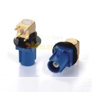 Fakra C-Coding Blue Male Connector Waterproof 90 Degree Right Angle Vehicle for PCB Board