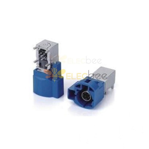 HSD 4+2Pin C Code Right Angle Male Connector 6P Blue Vehicle GPS Signal PCB