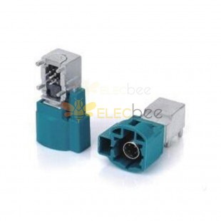 HSD 4+2Pin Z Code Right Angle Vehicle Connector 6P Male Water Blue GPS Signal for PCB