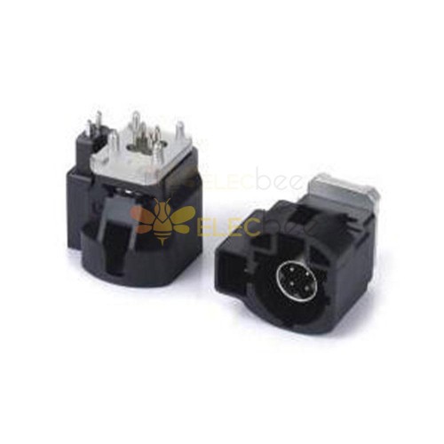 HSD 4+2 Pin A Code Straight Vehicle Connector Male 6P Black Car Radio Supply for PCB