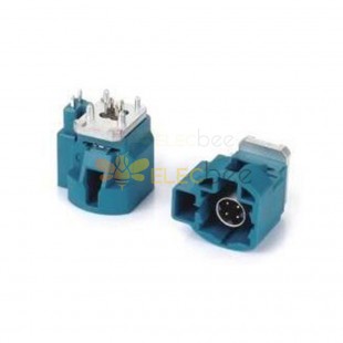 HSD 4+2Pin Z Code Male Straight Vehicle Connector 6P Water Blue GPS Signal for PCB