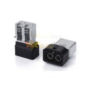 HSD 2x4 Pin A Code Male Right Angle Vehicle Connector Double 8mm Black Car Radio Supply for PCB