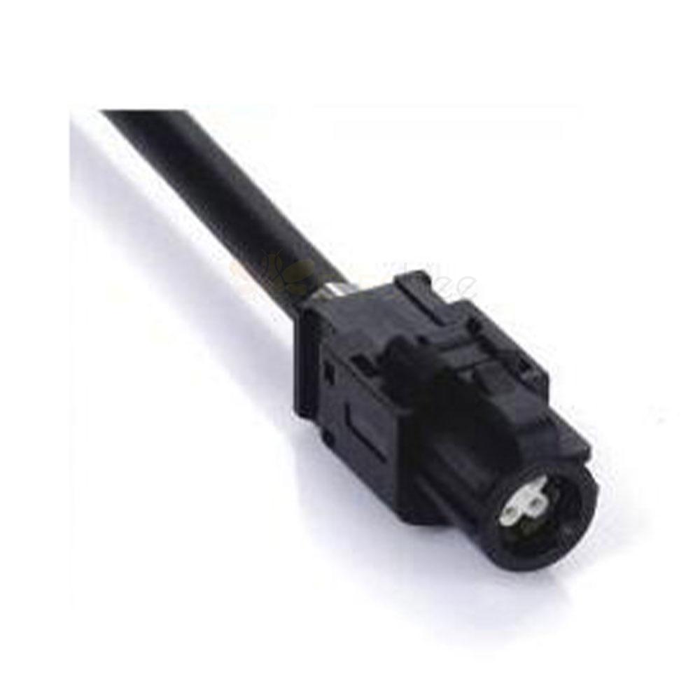 Fakra HSD Cable 4 Pin A Code أنثى جاك موصل السيارة أسود راديو السيارة مزود بنهاية واحدة تمديد 0.5 متر