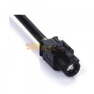 Fakra HSD Cable 4 Pin A Code Female Jack Vehicle Connector Black Car Radio Supply Single End Extension 0.5m
