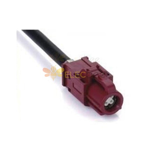 Fakra HSD Cable 4 Pin D Code Female Jack Vehicle Connector GSM Signal Single End Extension 0.5m