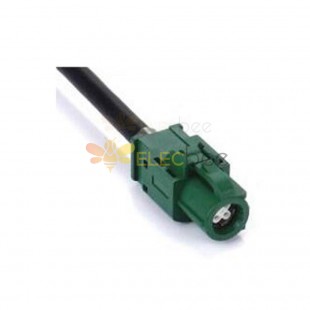 Fakra HSD Cable 4 Pin E Code Female Jack Green Vehicle Connector TV Car Signal Single End Extension 0.5m