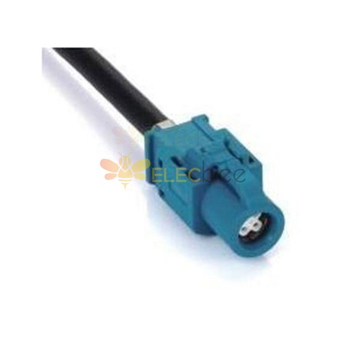 Fakra HSD Cable 4 Pin Z Code Female Jack Water Blue Vehicle Connector GPS Signal Single End Extension 0.5m