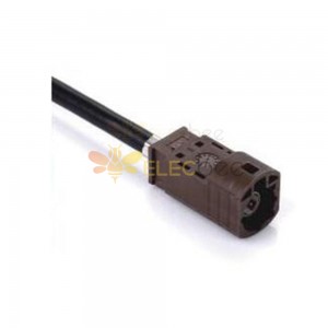 HSD Cable F Code 4P Straight Male Connector TV SDARS Satellite Single End Extension 0.5m