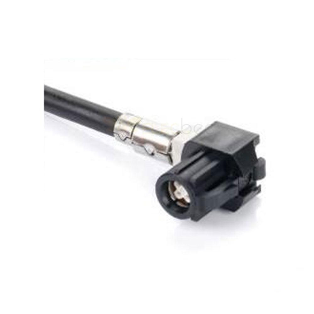 HSD Cable 4Pin A Code Right Angle Female Radio Signal Supply Single End Vehicle Extension 0.5m