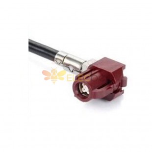 HSD Cable 4Pin D Code Angle Female GSM Network Signal Single End Vehicle Extension 0.5m