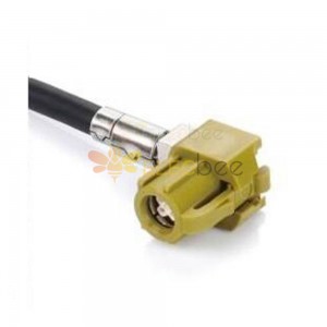 HSD Cable 4Pin K Code Right Angle Female Curry Connector SDARS Satellite Single End Vehicle Extension 0.5m