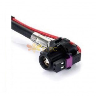 HSD Cable 4+2Pin A Code Right Angle Female Radio Signal Supply Single End Vehicle Extension 0.5m