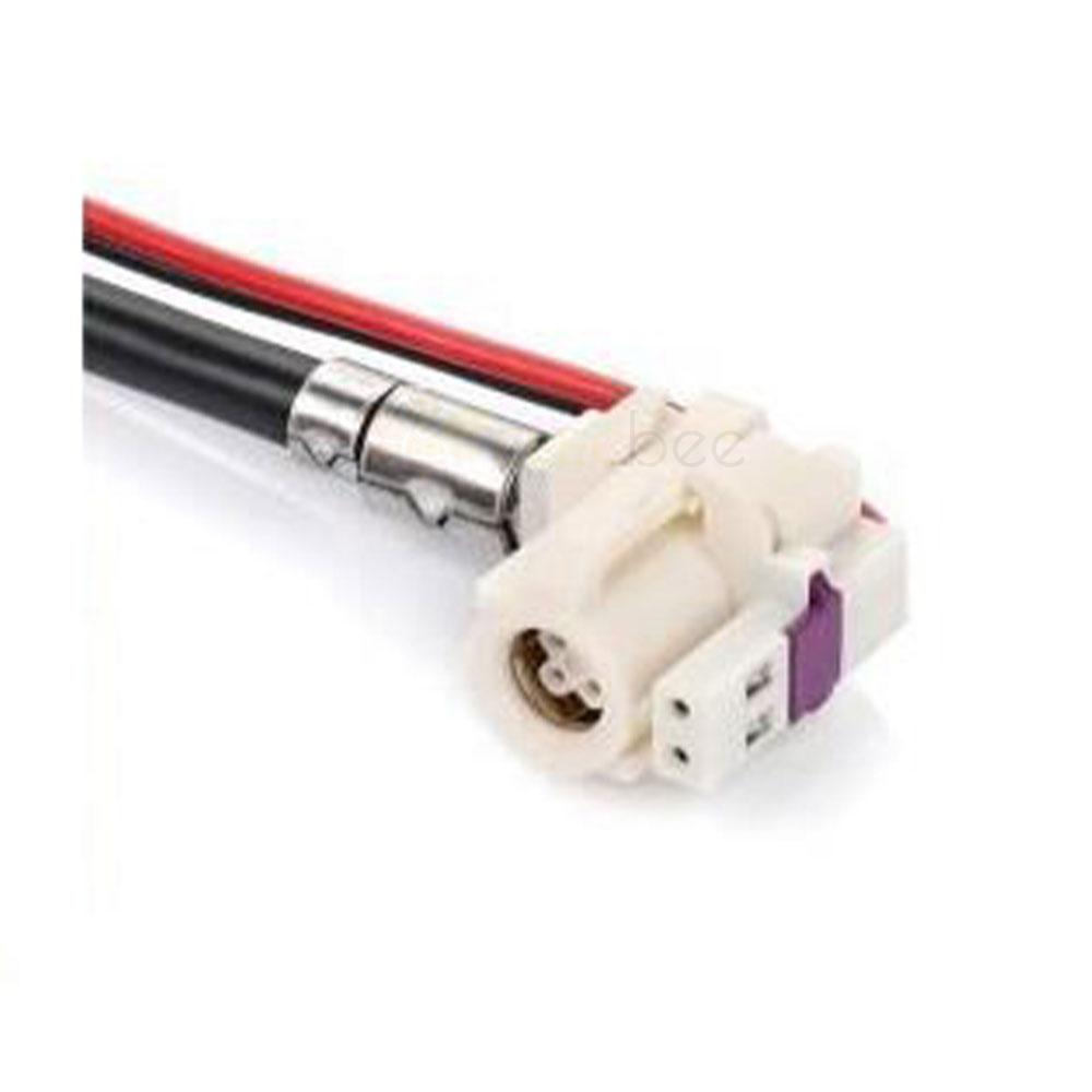 HSD-Kabel, 4 + 2-polig, B-Code, rechtwinklig, weiblich, gerade, Fahrzeug-Funksignalversorgung, einseitige Fahrzeugverlängerung, 0,5 m