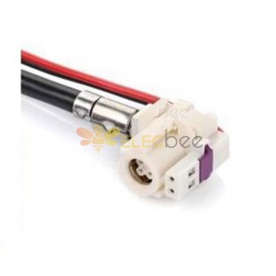 HSD Cable 4+2Pin B Code Right Angle Female Straight Vehicle Radio Signal Supply Single End Vehicle Extension 0.5m