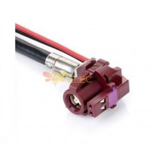 HSD Cable 4+2Pin D Code Right Angle Female GSM Network Signal Single End Vehicle Extension 0.5m