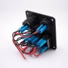 12V DC Car Socket Wiring 3-position Switch Double USB Voltmeter Combination Panel