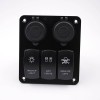 Anahtar Paneli USB Araç Şarj Cihazı Çift 3 Konumlu Araç Çok Fonksiyonlu Kombinasyon Panel Panel Montajı