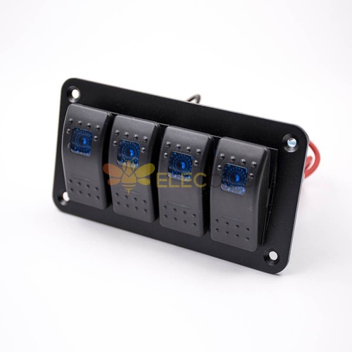 Automotive Rocker Switch Panel Verdrahtung Panel Mount 4 Positionen Multi-Bit-Kombination