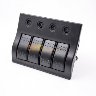 Panel de interruptores para coche, RV, yate, autobús, interruptor de Panel de 4 posiciones modificado