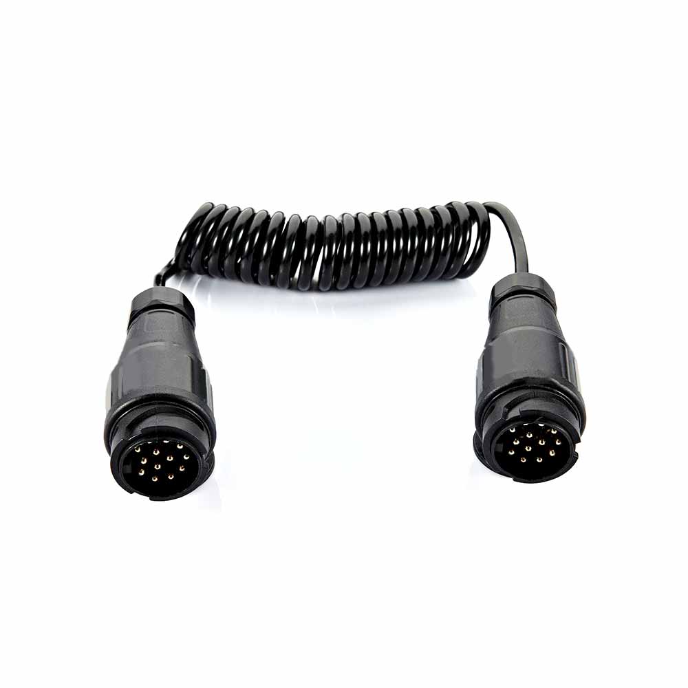 Câble d\'extension RV 13 broches à 13 broches, connecteur de remorque, câble à ressort, câble en spirale ignifuge de 3 mètres