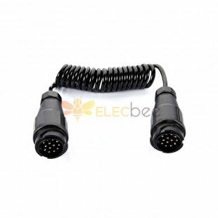 13-контактный на 13-контактный удлинительный кабель для автофургонов, разъем для прицепа, пружинный кабель, 3 метра, огнестойкий спиральный кабель
