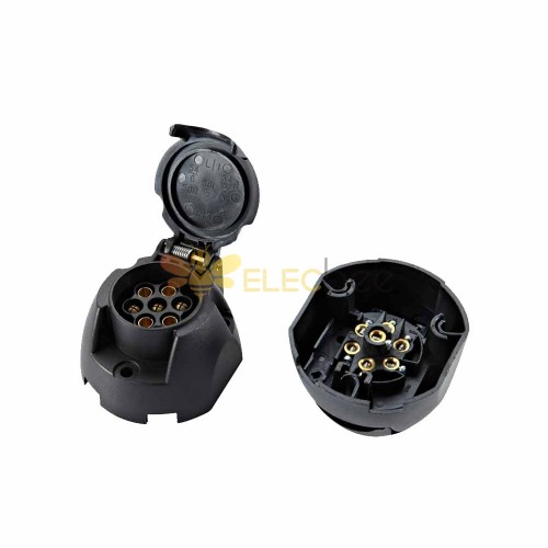 7 Pin Cable Socket for EuropeanStyle Trailer Signal Light Display