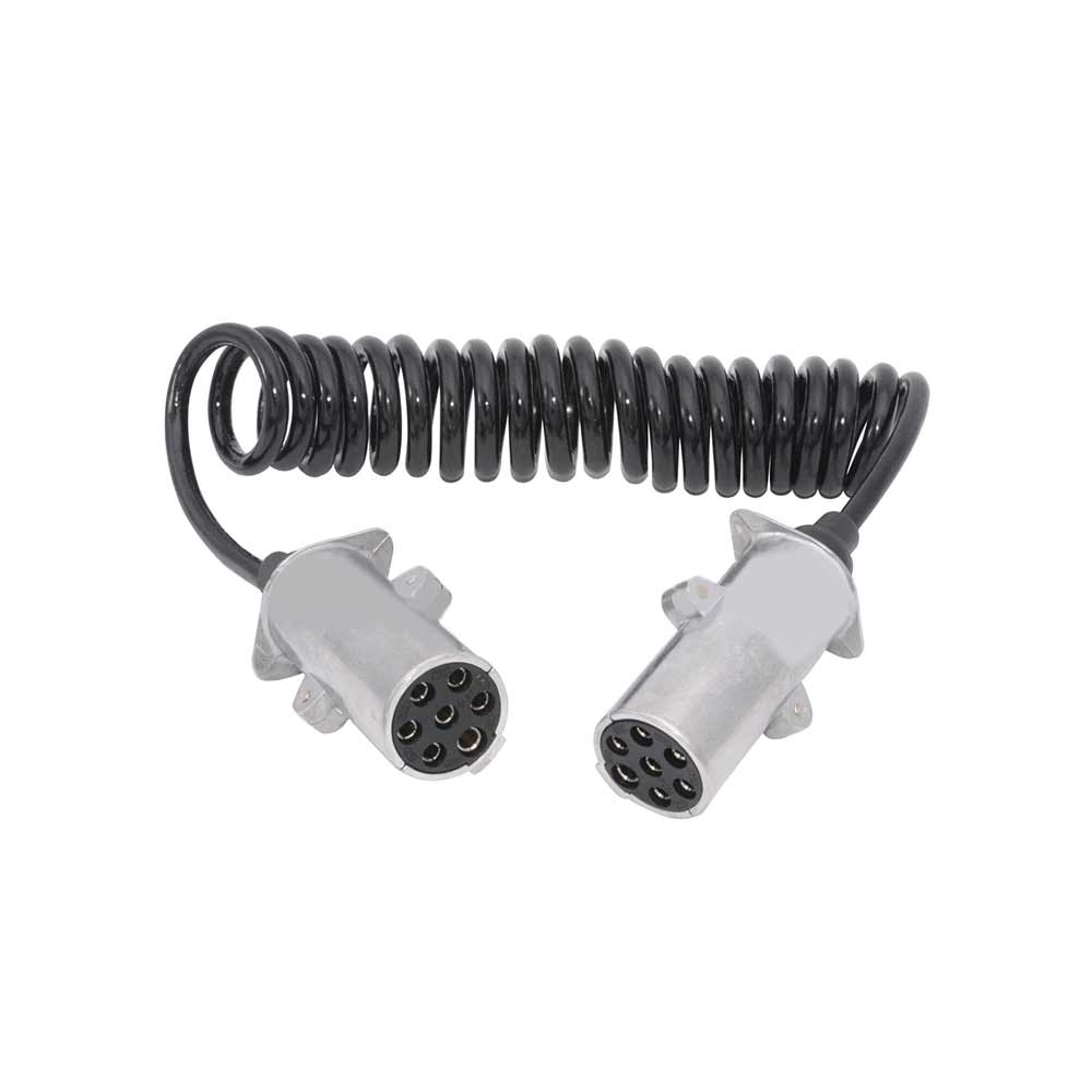 Чистая пружинная спираль из ТПУ, медный 7-контактный кабель прицепа, автомобильный пружинный кабель, спиральный кабель прицепа