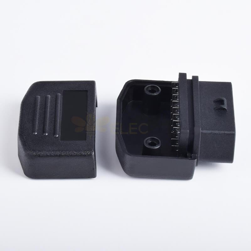 Automobile OBD2 Female 16 Pin Diagnostic Interface OBD Plug Shell OBDii Assembled Solder Type