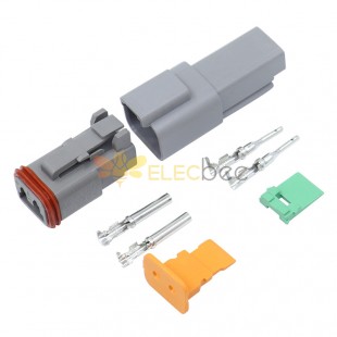 2 Pin Waterproof Automotive Connector Male Plug and Jack Female Set DT series