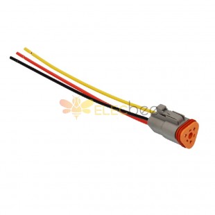 3 Pin Auto Waterproof Connector Female Jack with 1.25mm2 Cable Automotive Sealed Electric 14CM DT06-3S