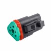 3 Pin Female Jack Waterproof Black Automotive Sealed Connector for Electric Vehicles Excluded Contacts DT06-3S-P012