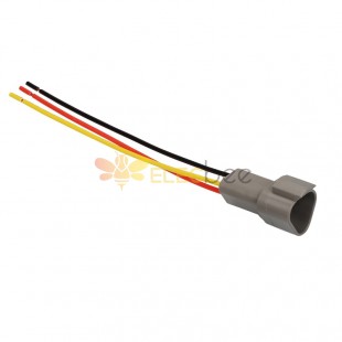 3 Pin Male Plug Shell with 1.25mm2 Cable No Contacts Auto Waterproof Connector Automotive Sealed Electric 14CM DT04-3P
