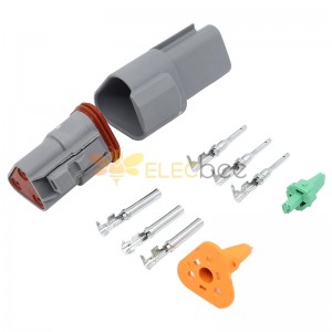 3 Pin Waterproof Automotive Connector Male Plug and Jack Female Set DT series