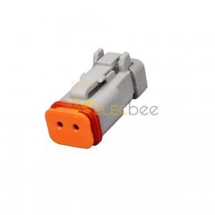 Elecbee DT 2 Pin Female Jack No Contacts Auto Waterproof Connector Automotive Sealed DT06-2S
