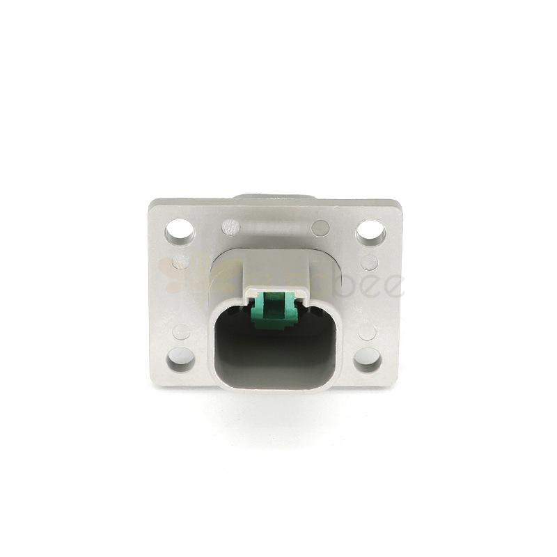 4芯法蘭型防水汽車連接器 DT公母對接束線插座端子 DT04-4P-L012 電蜂接插件