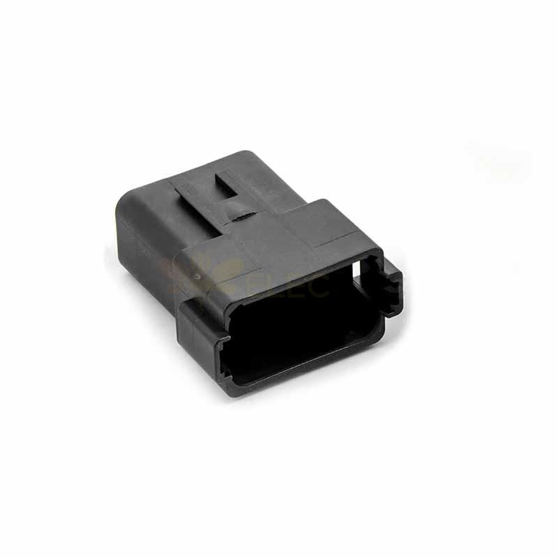 12 Pin Male Plug Black Automotive Sealed Connector Waterproof for Electric Vehicles (Excluded Contacts) DT06-12P-E004