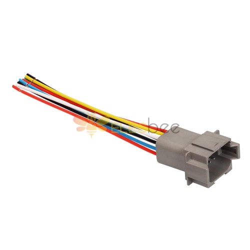 Conector a prueba de agua para automóvil, carcasa de enchufe macho de 8 pines con Cable de 1,25 mm2, sin contactos, sellado eléctrico automotriz, 14CM, DT04-8P