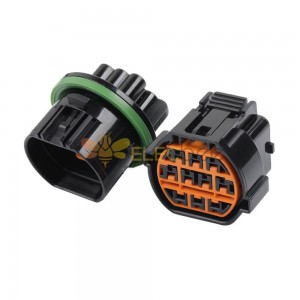 Black 10 Pin Automotive Waterproof Connector 2.8 Male Female Headlamps Led Car Socket Sensor Connector