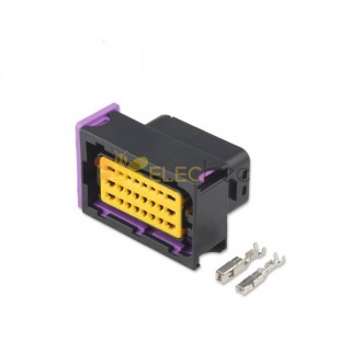 Black 24 Pin Female Fci Ecu Connector For T Uningbox