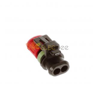 Injector Connector Socket 2 Pin Female Black With Pins And Wire Seals