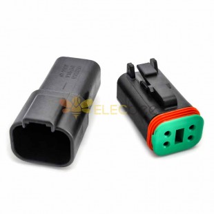 Waterproof Automotive Sealed Connector 4 Pin PA66 4P Male Female Mating Connector Elecbee (Excluded Contacts)
