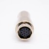 12 Pin Female Circluar Aviation Connector HR10A Series Cable Mount Jack Pull-Push Connector with 10mm Matal Shell