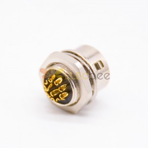12Pin Male Aviation Connector HR10A Series Back Mount Receptacle Solder Cup for Cable with 10mm Shell