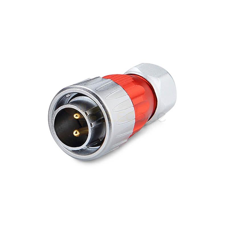 DH20 2 Pin Male+Female Metal M20 Extension Cable Ends Ac 500V 20A Heavy Duty Welding Connector Adapter For Solar Pv