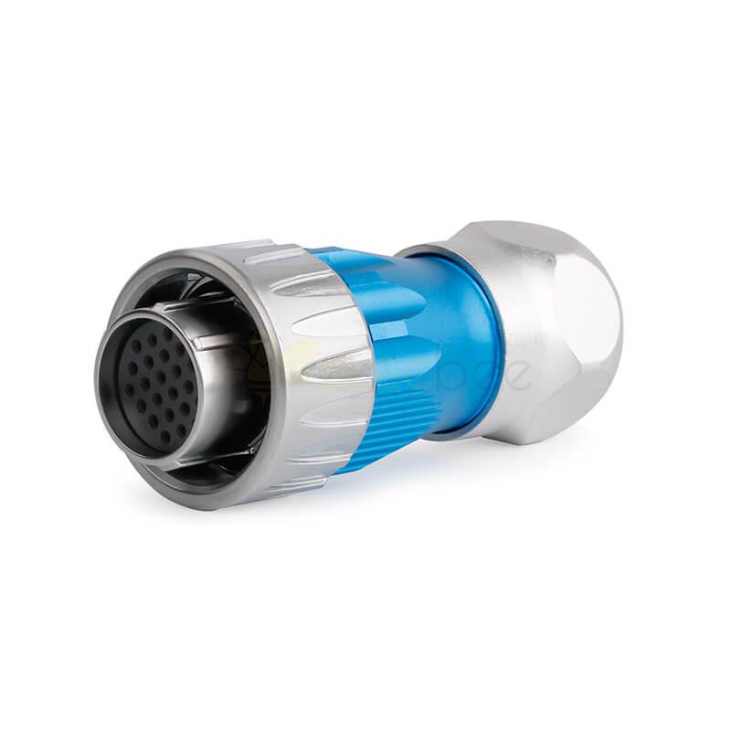 Zinc Alloy DH24 IP67 Waterproof Aviation Connector M20 24 Pin Female Plug Male Socket Connector For Auto Diagnostic Tools 150V 5A Reserve Mount