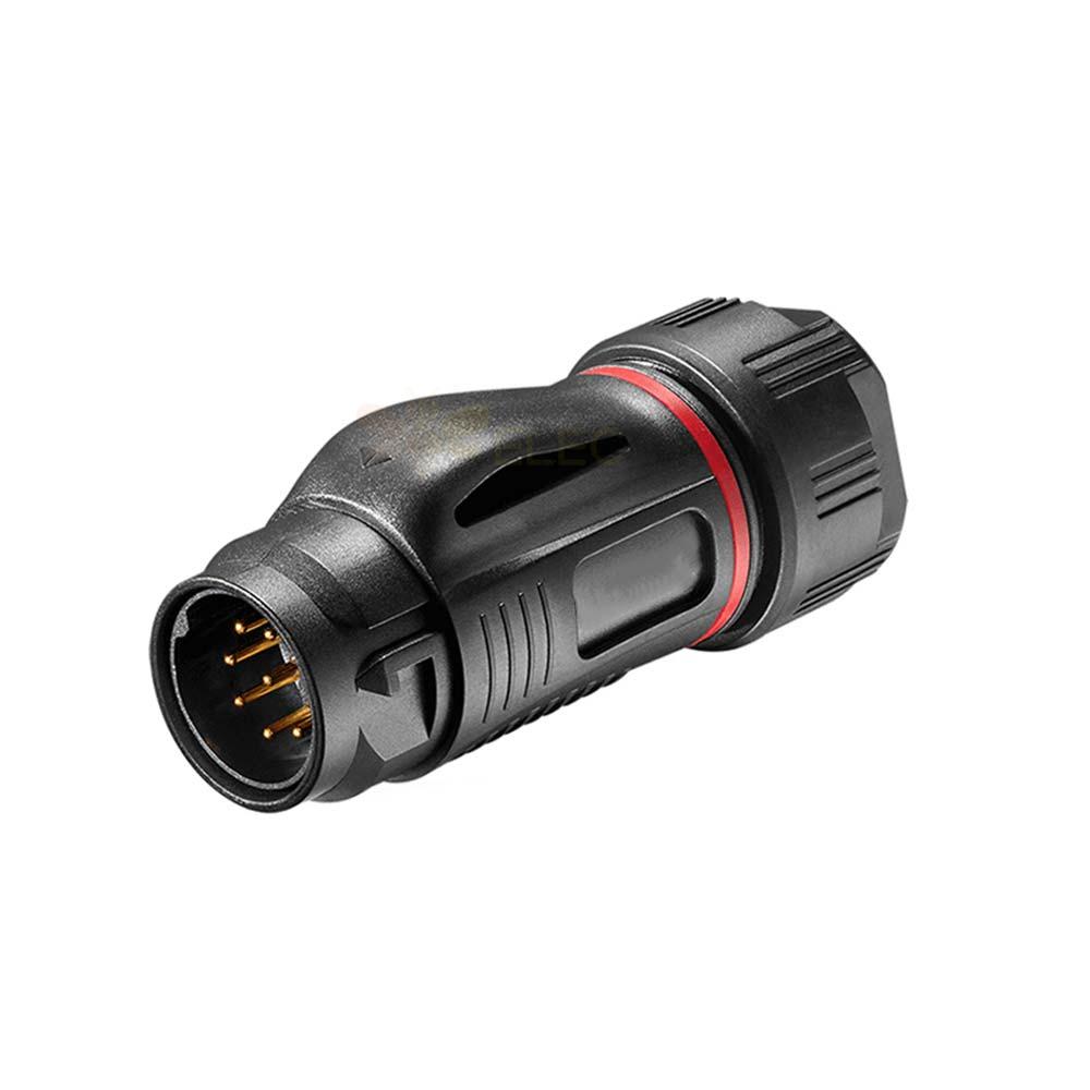 Waterproof IP67 9 Pin Plastic Pbt Circular Connector For Outdoor Electronic Equipment Male Plug And Female Socket