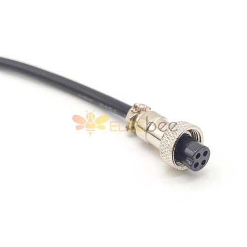 10pcs 4 Core GX12 Plug Cable Female Air Plug Socket Connector Plug Cable 1M