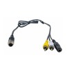 10pcs GX12 4 Pin Male Cable Cordset to Dual RCA Male and One DC Female Connector Extension Cable 0.3Meter