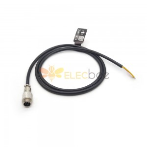 10pcs 4 Pin Câble électrique 1M avec GX12 4 broches Male Plug Connector